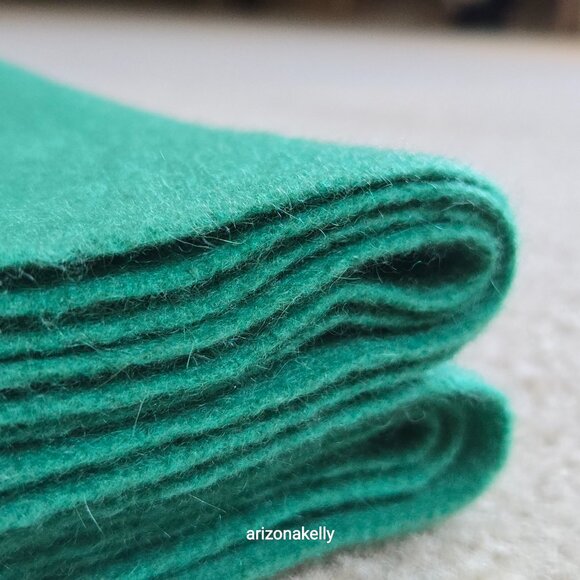 Cashmere Fringe Scarf Kelly Green Thick Soft - Picture 15 of 16